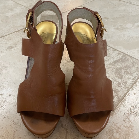 Michael Kors Brown Josephine Wedge Sandal Woman 7 - Picture 2 of 7